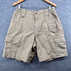 5.11 Tactical Cargo Shorts Mens 34 Khaki Ripstop Multi-Pocket Style 73287